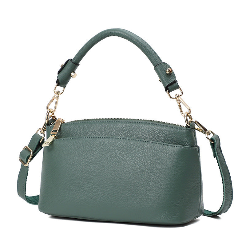 Women's Leather Fashion Handheld One Shoulder Messenger Bag