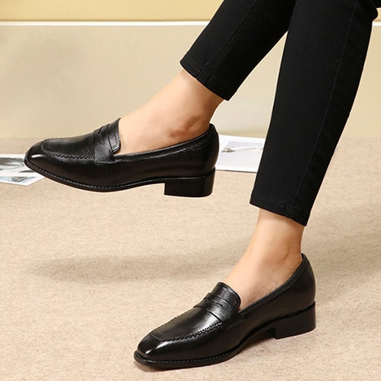 Retro English Style Small Leather Shoes Flat