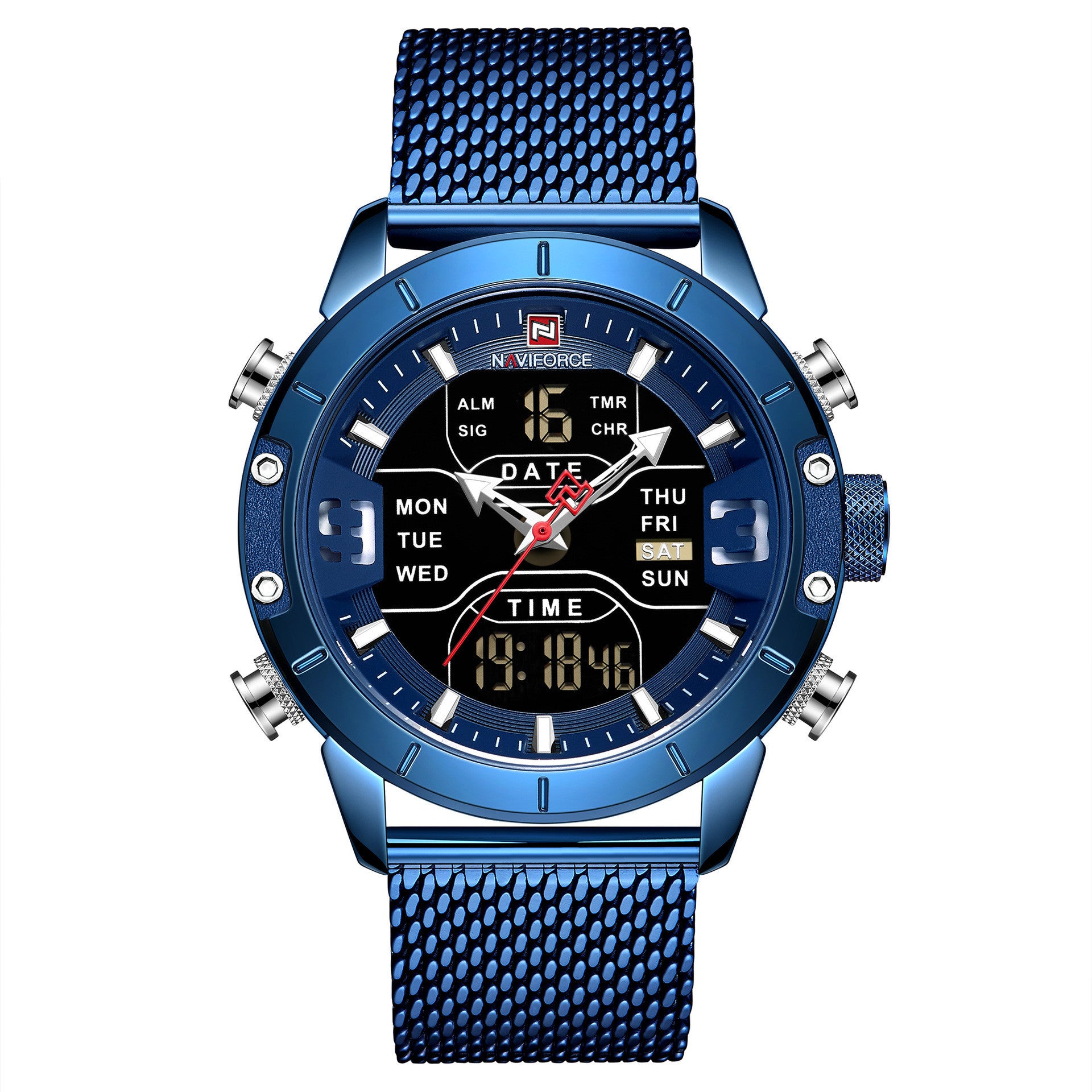 Double Display Men's Multi-function Waterproof Sports Watch