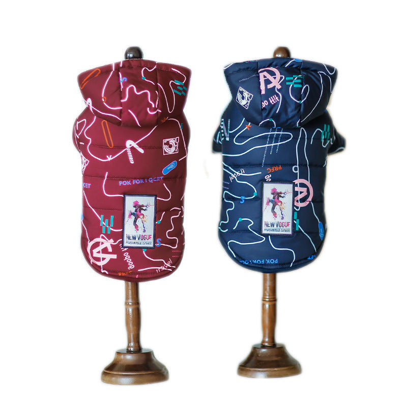 Fashion Letter Cotton Padded Coat