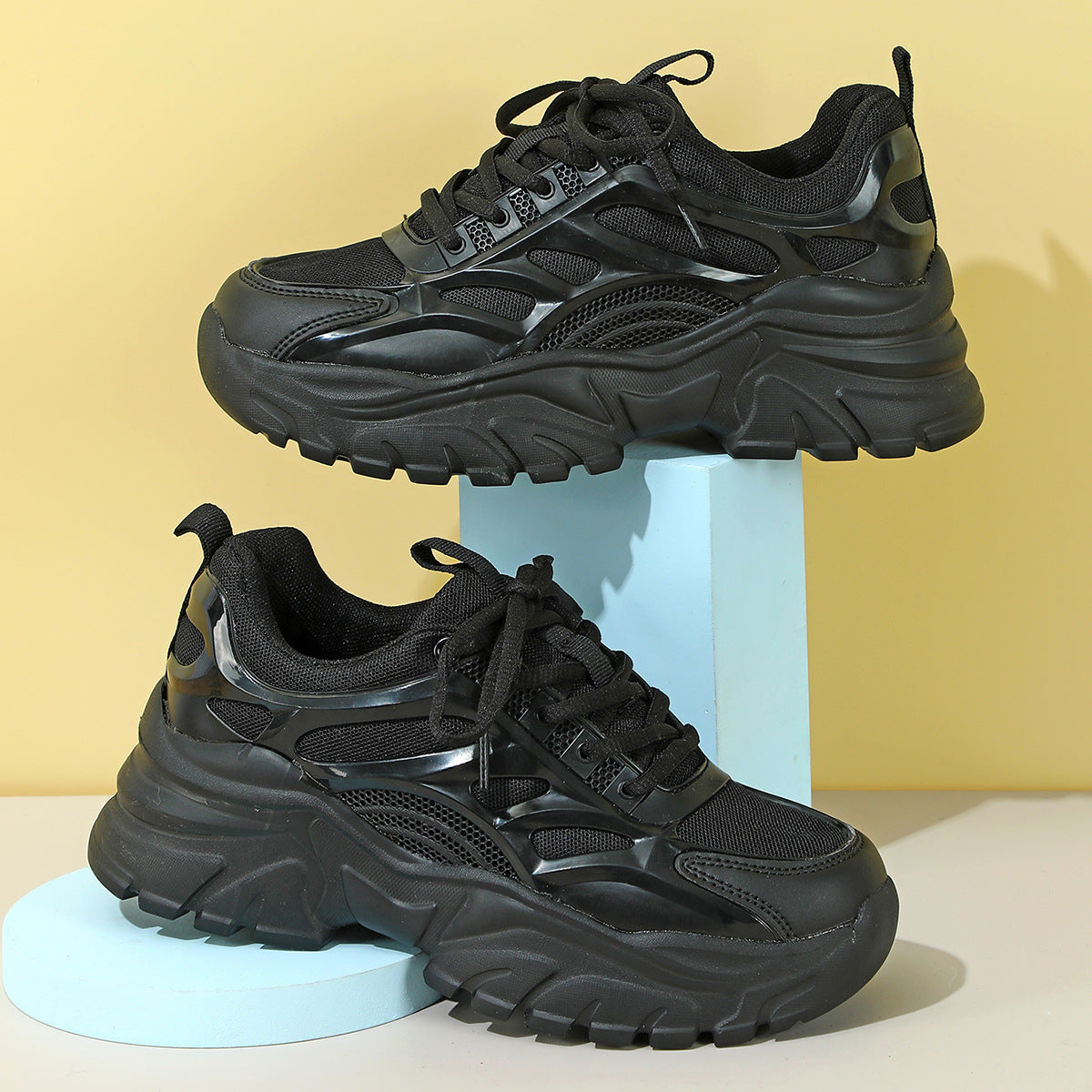 Trendy Thick Bottom Height Increasing Breathable Comfortable Four Seasons Leisure Sneaker