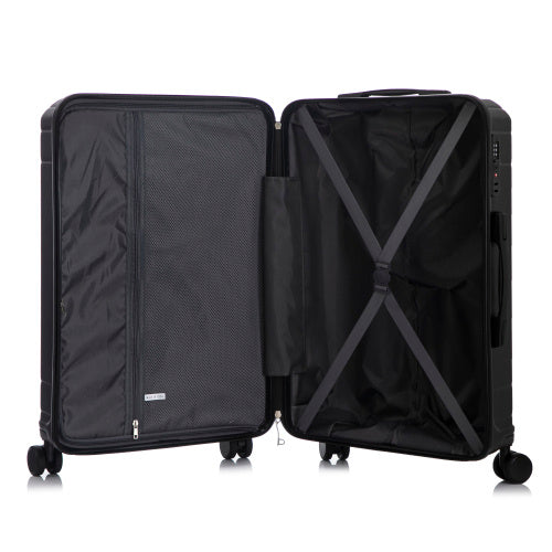 20  24  28  3 Pcs  Set In ABS Spinner Wheel Luggage, Carry On Suitcase, Matching Color, TSA Combination Lock