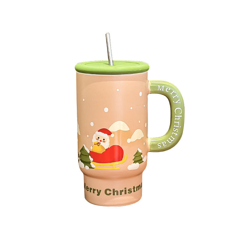 Christmas Gift Large Capacity Ceramic Cup Mug Creative