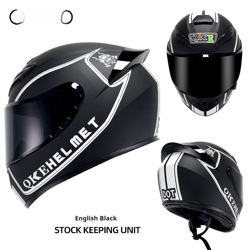Winter Personality Motorcycle Helmet Four Seasons Knight Bluetooth Locomotive Full Face Helmet