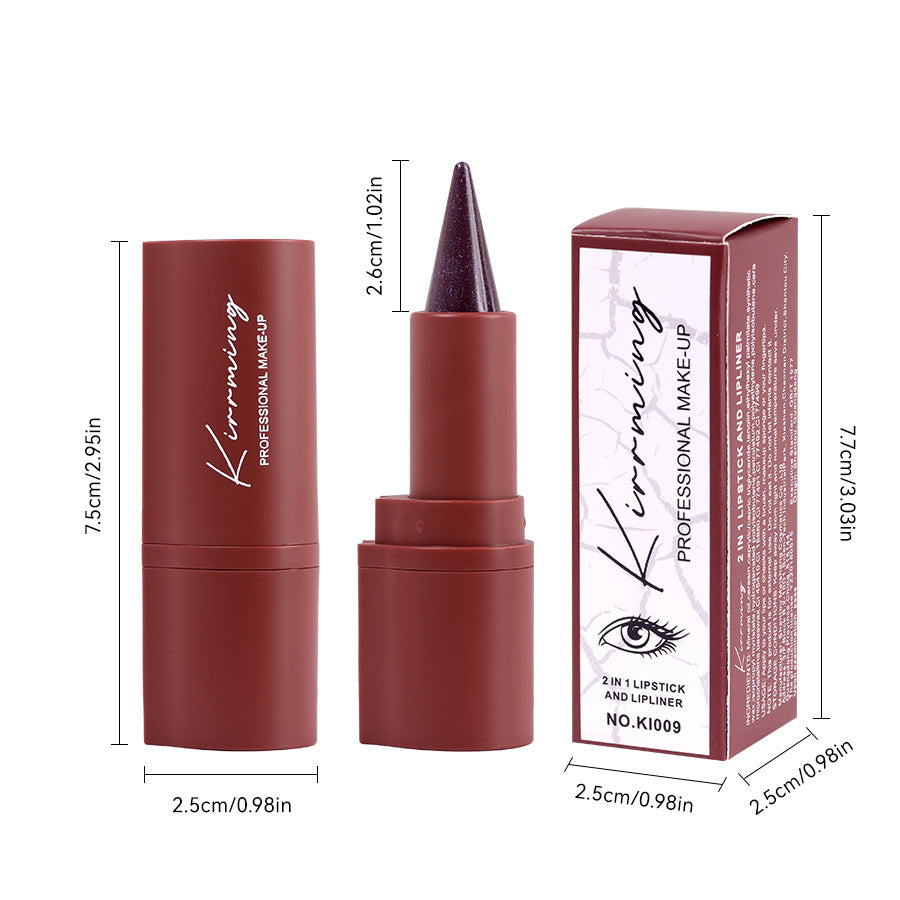 2-in-1 Eyeliner Lipstick 4 Colors Waterproof And Durable