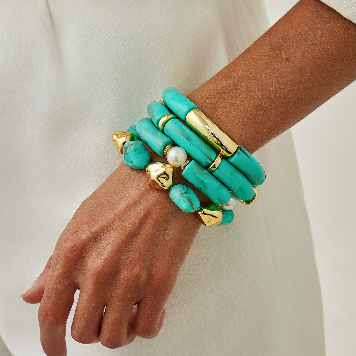 Resin Simple All-match Elbow Stitching Bracelet