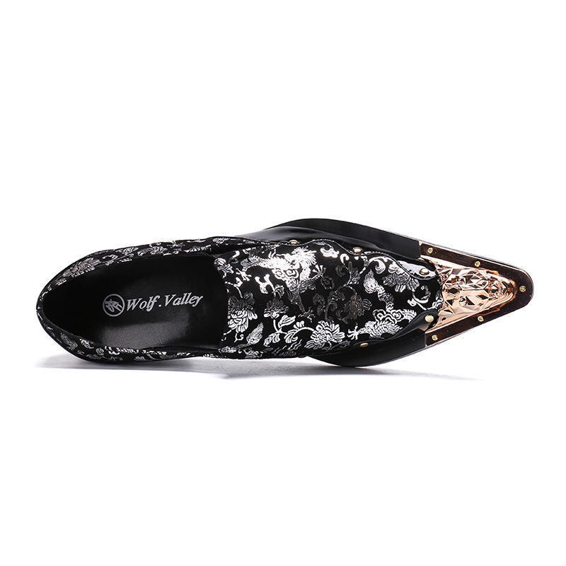Men's Casual Pointed Toe Leather Shoes