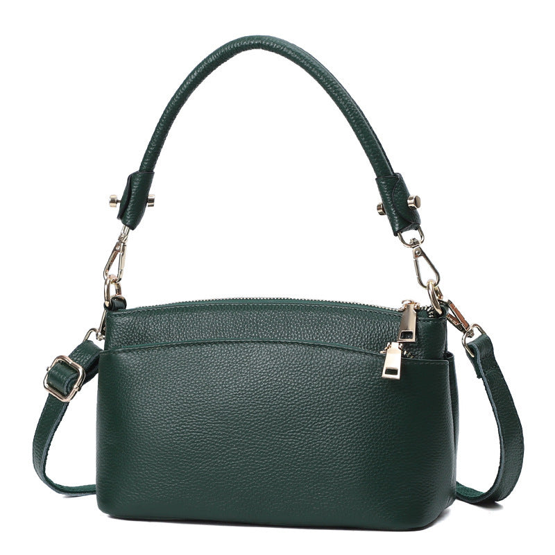 Women's Leather Fashion Handheld One Shoulder Messenger Bag