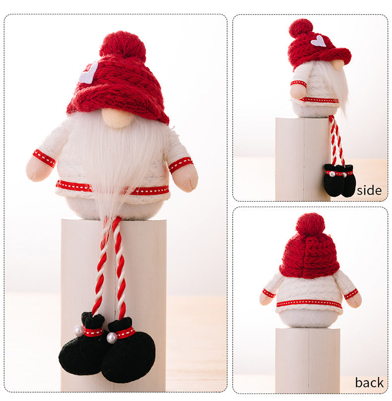 Faceless Doll Hanging Leg Ornaments Christmas Love