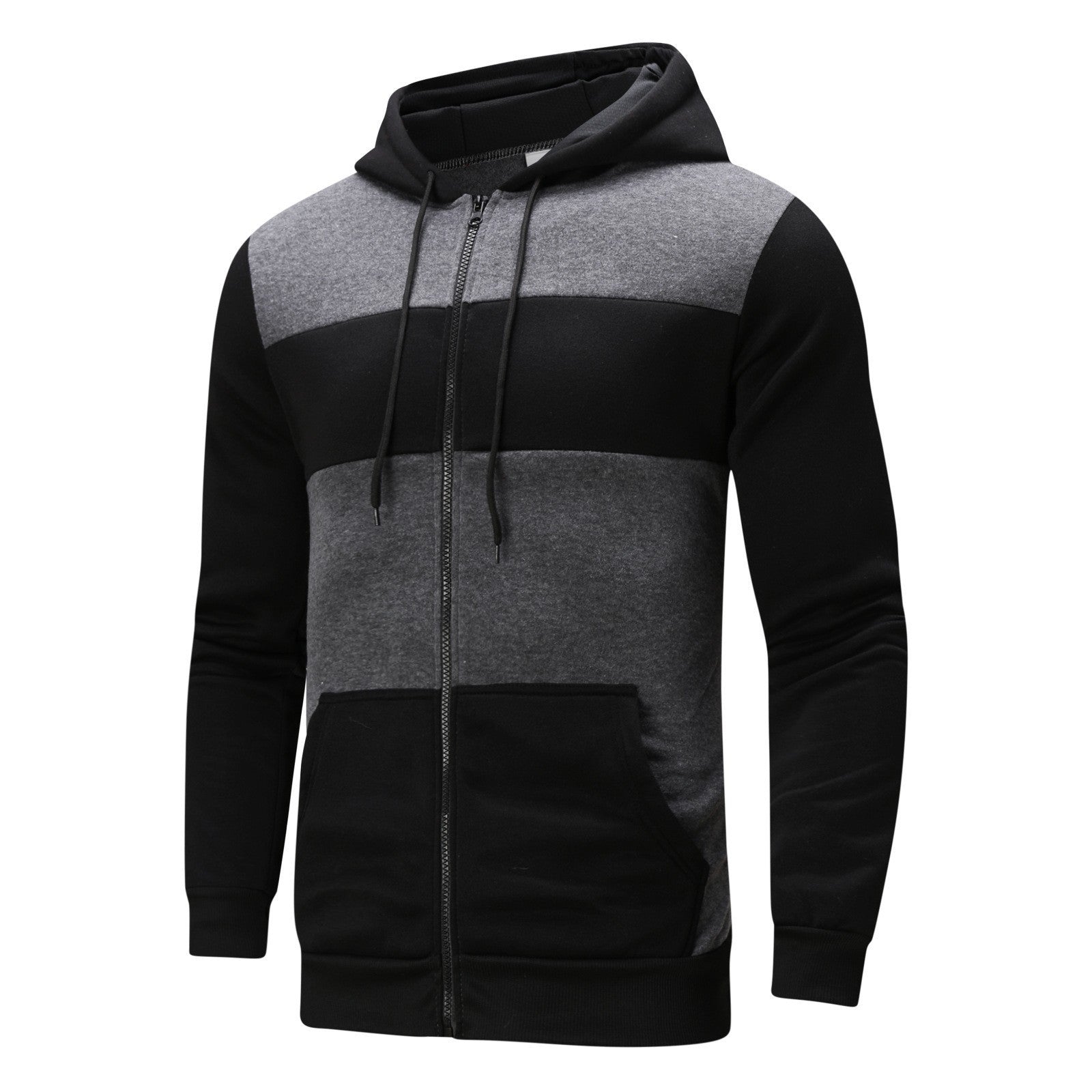 New Men's Color Blocking Hoodie Casual Sports
