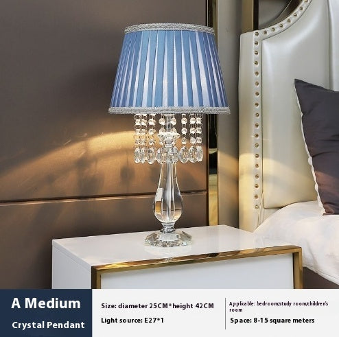 Fashionable Crystal Dimming Remote Control Desk Lamp Lighting