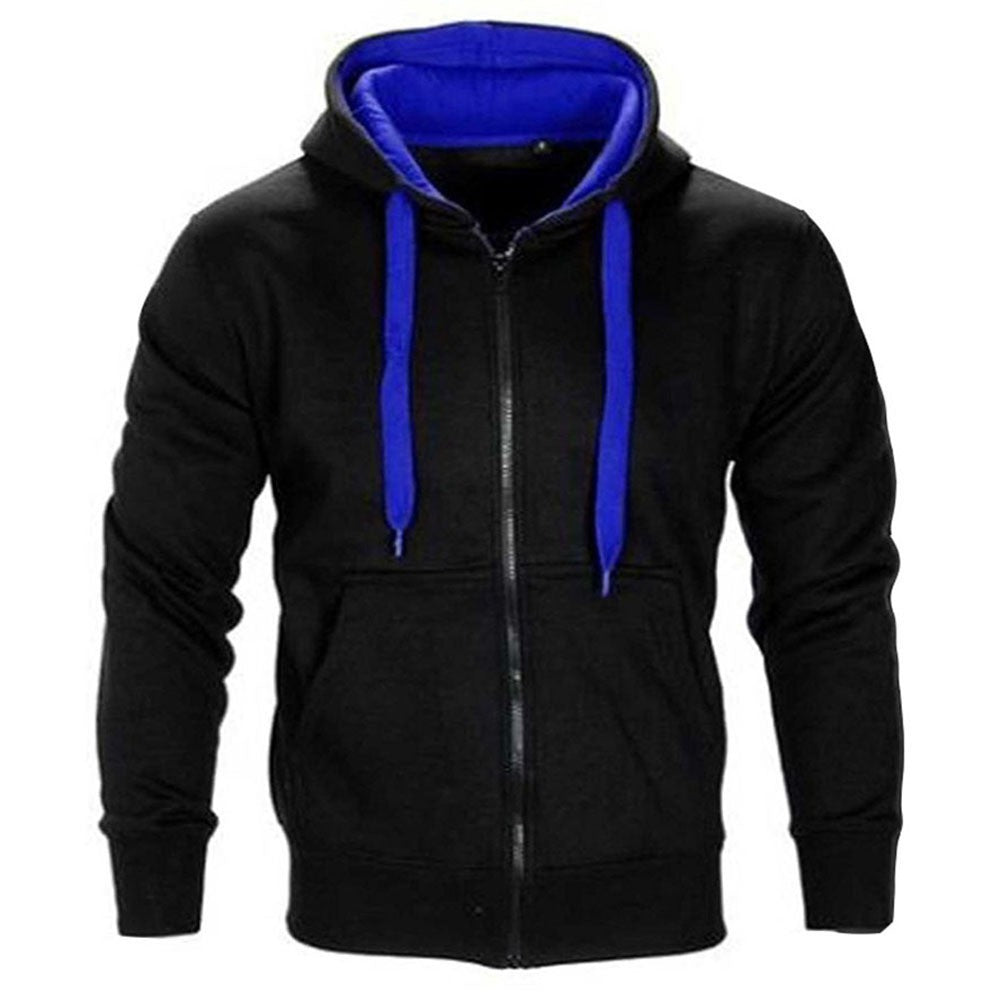 New Men's Casual Sweater Coat Sports Hooded Zipper Shirt