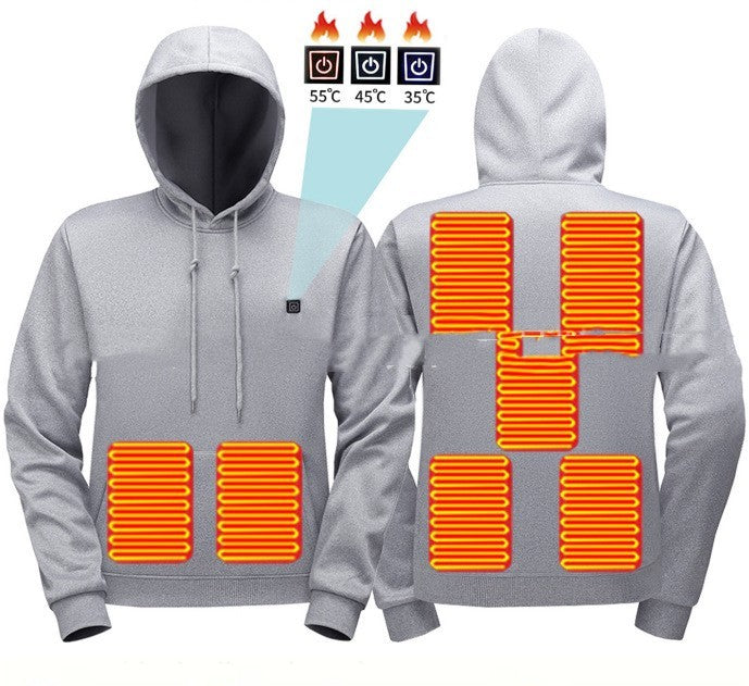 Hooded Heating Sweater Men's Outdoor Stretch Casual