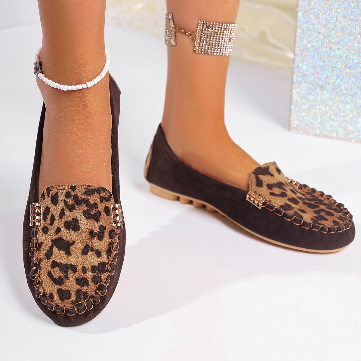 Flat Slip-on Women's Shoes Loafers Big Women's Shoes