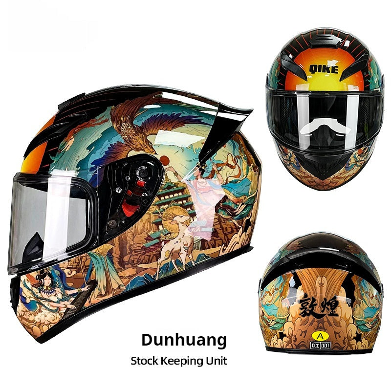 Winter Personality Motorcycle Helmet Four Seasons Knight Bluetooth Locomotive Full Face Helmet