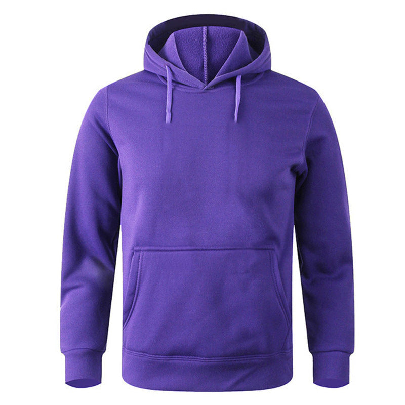 Solid Color Hooded Pullover Men's Sweater